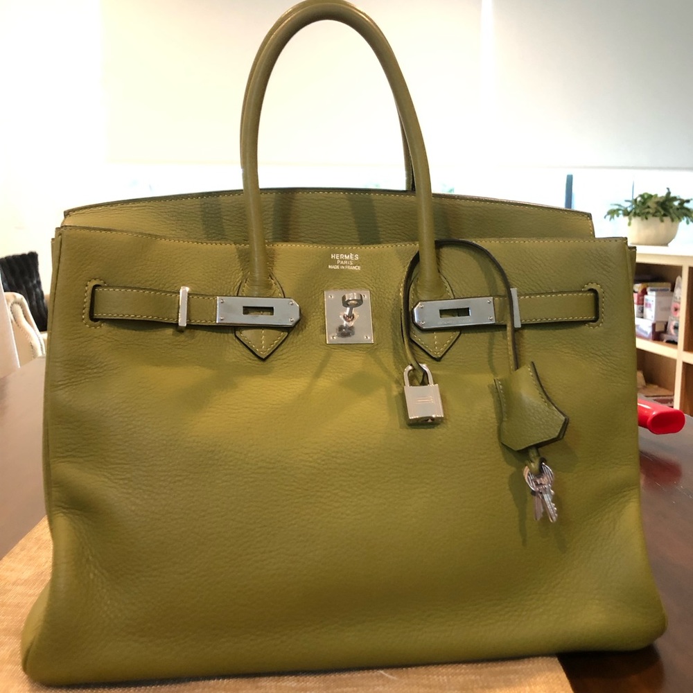 SOLD-Hermes Birkin 35 Vert Chartreuse/PHW